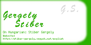 gergely stiber business card
